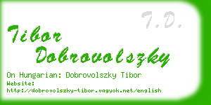 tibor dobrovolszky business card